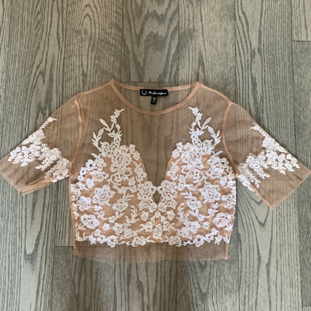 For Love and Lemons XS sheet top white